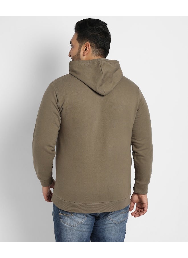 Instafab Plus Men's Olive Green Newton's Apple Hoodie