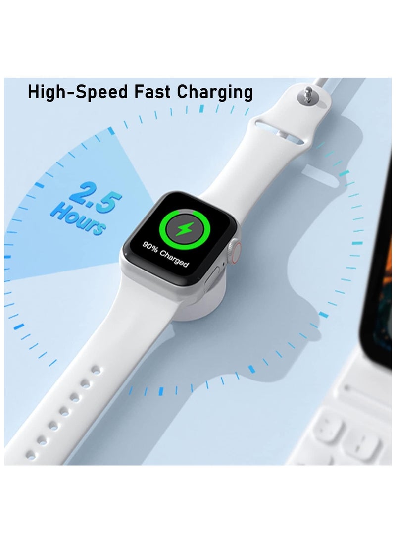 Upgraded for Apple Watch Magnetic Fast Charger to USB-C Cable (1m/Portable) Magnetic Wireless Charging Compatible with Apple Watch Series 8/7/6/SE/5/4/3/2/1