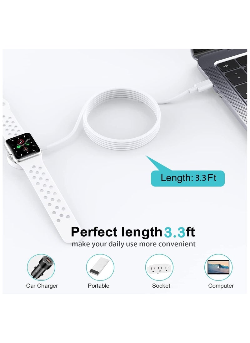 Upgraded for Apple Watch Magnetic Fast Charger to USB-C Cable (1m/Portable) Magnetic Wireless Charging Compatible with Apple Watch Series 8/7/6/SE/5/4/3/2/1