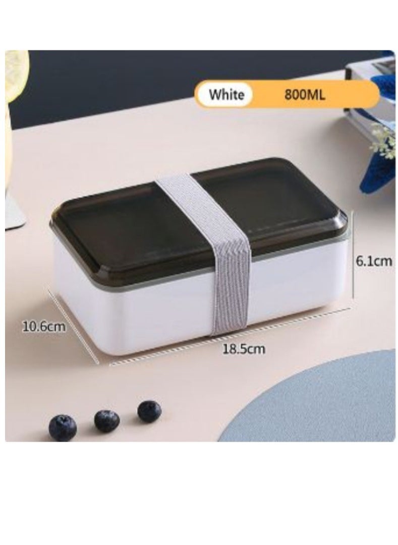 800ml Portable Lunch Box Set for Picnics and Kitchen Food Storage Containers for Women and Office Workers Microwave Safe with Unique Designs