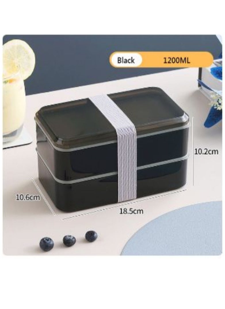 1200ml Portable BPA Free Lunch Box Set for Picnics Women Kitchen Food Storage Containers for Office Workers Microwave Safe with Unique Designs