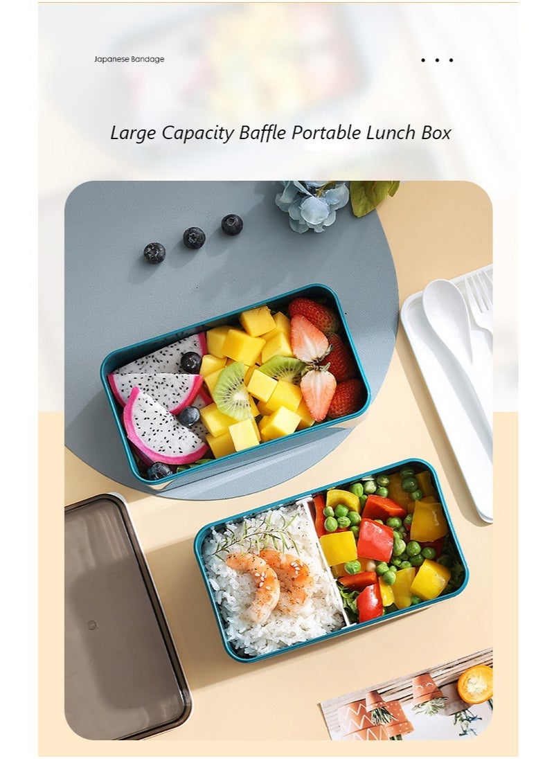 1200ml Portable BPA Free Lunch Box Set for Picnics Women Kitchen Food Storage Containers for Office Workers Microwave Safe with Unique Designs