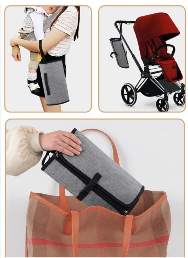 Baby diaper bag, changing pad bag, foldable, multifunctional, easy to store, portable, waterproof, baby diaper changing bag