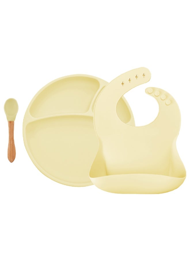 Silicone Dining Set of 3pcs  Mellow Yellow