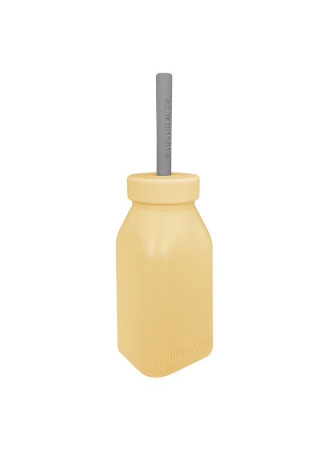 Bottle And Straw  Mellow YelloWithPowder Grey