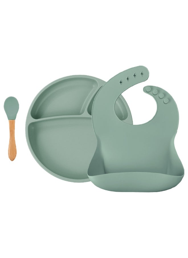 Silicone Dining Set of 3pcs  River Green