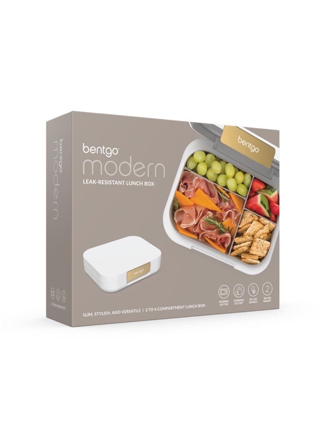 4 Compartments Modern Adult Lunchbox 850 mL  White