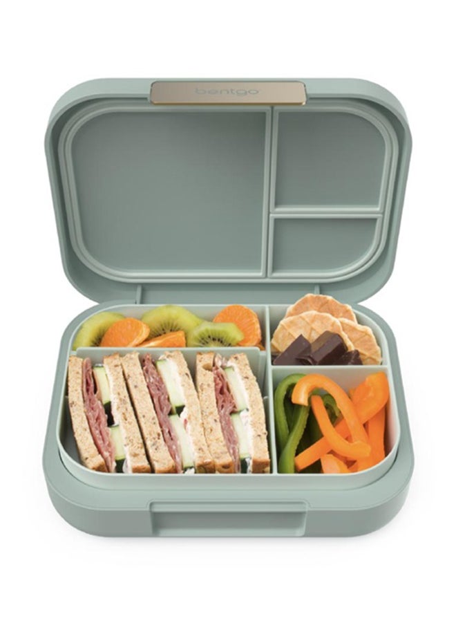 4 Compartments Modern Adult Lunchbox 850ML, Green