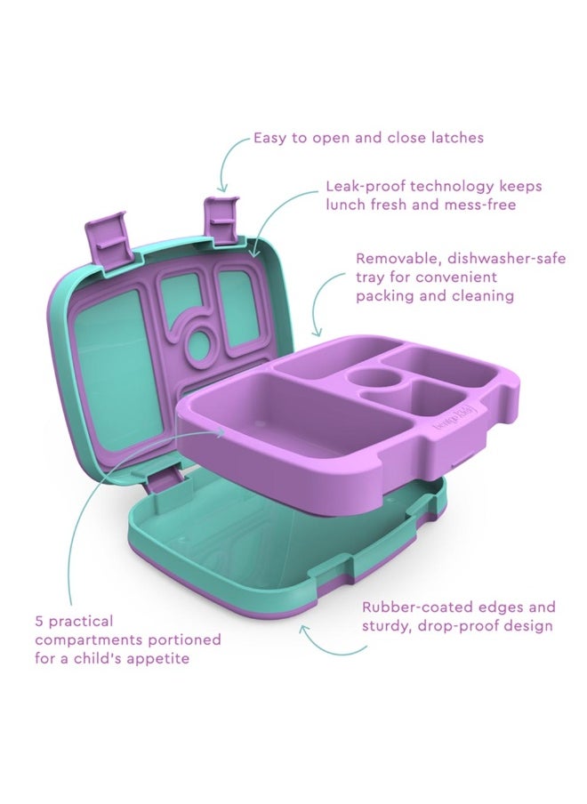 5 Compartments Kids Prints Lunchbox  Mermaid