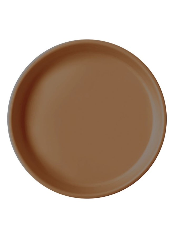 Basics Plate  Woody Brown