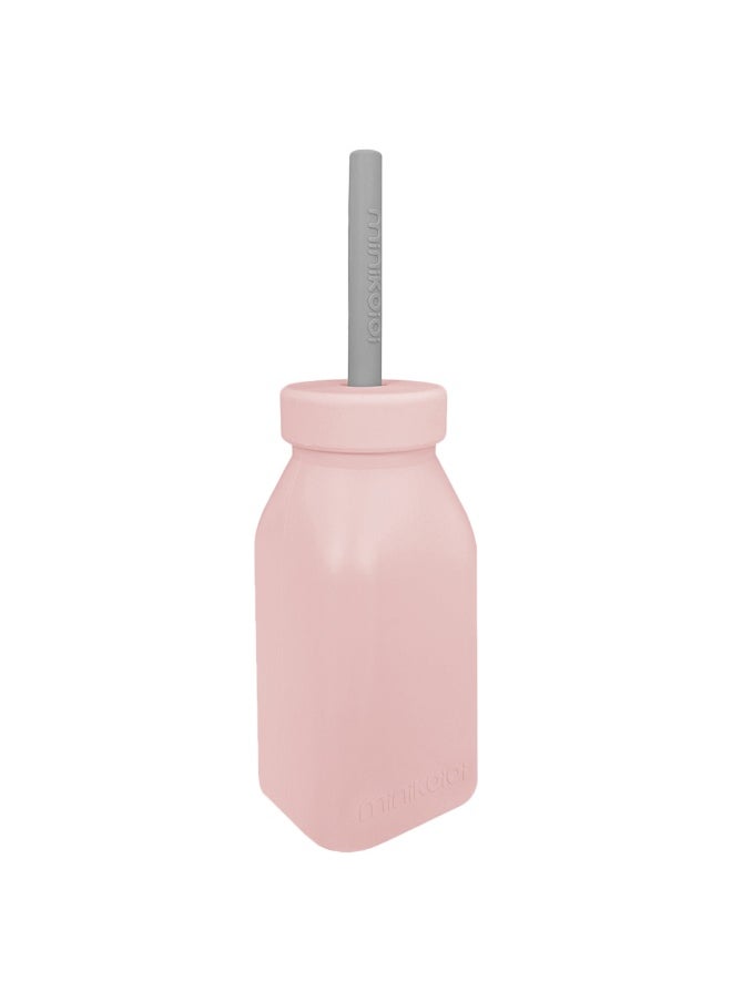 Bottle And Straw  Pinky Pink/Powder Grey