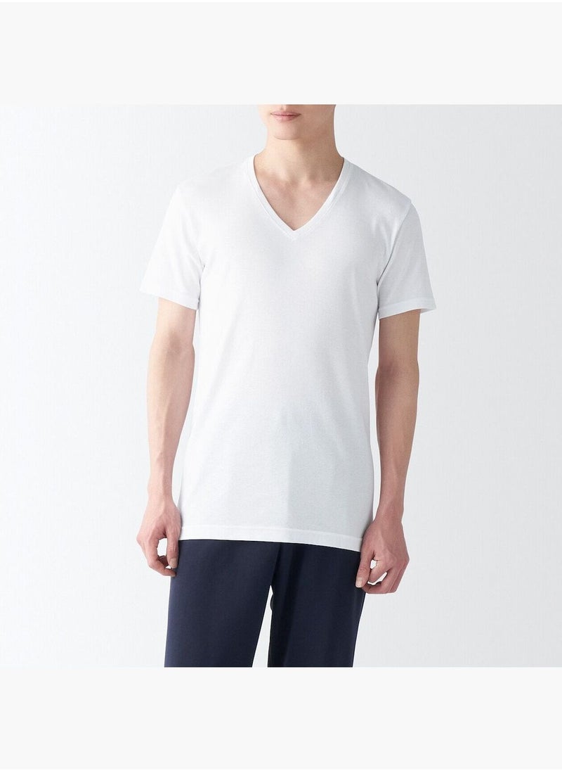 Moisture Wicking Cotton V Neck Short Sleeve T-Shirt