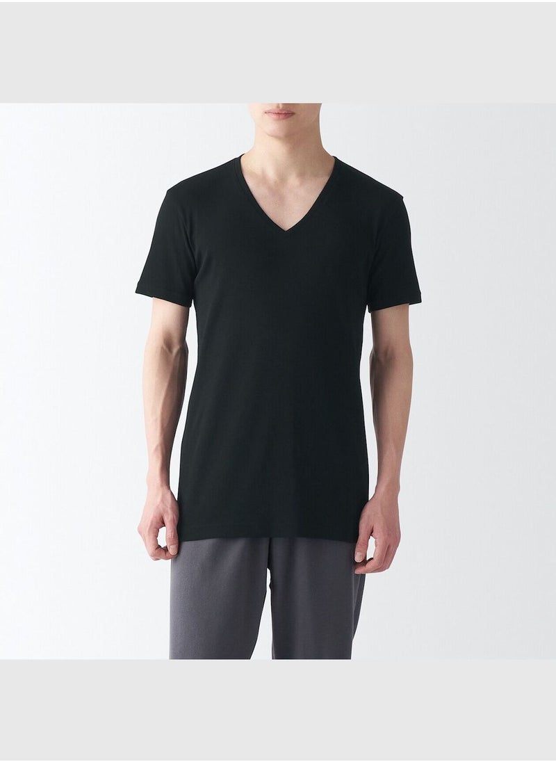 Moisture Wicking Cotton V Neck Short Sleeve T-Shirt