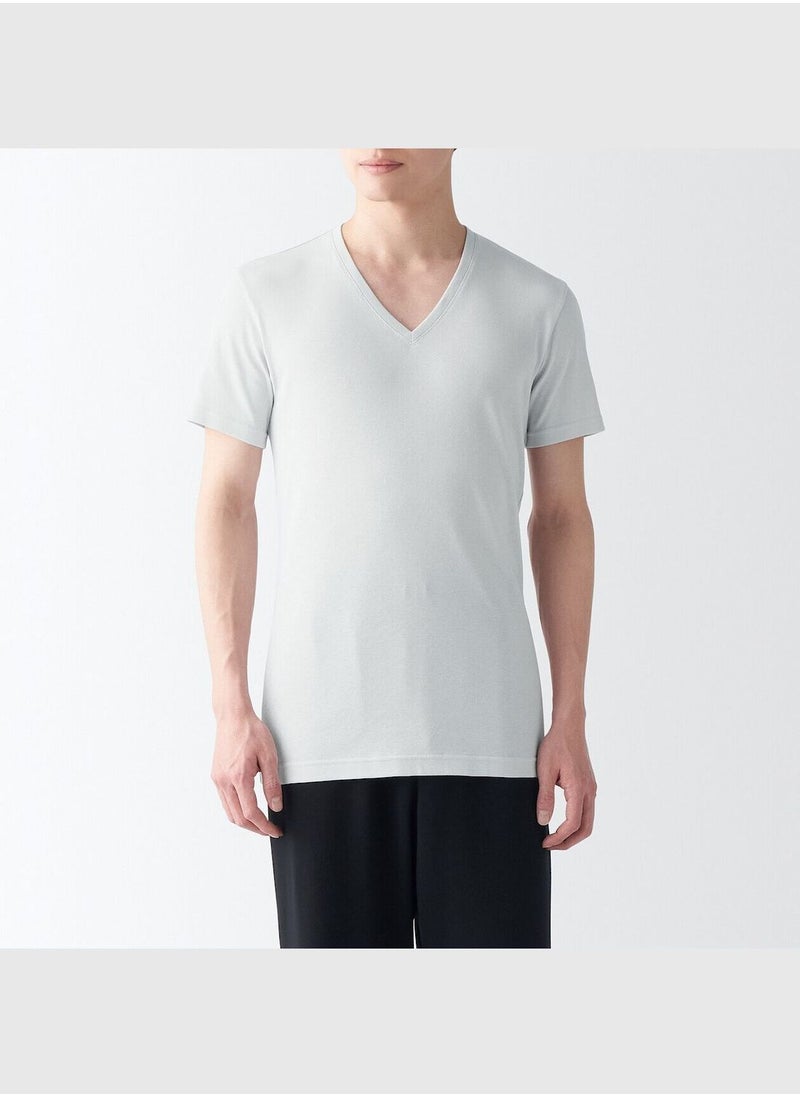 Moisture Wicking Cotton V Neck Short Sleeve T-Shirt