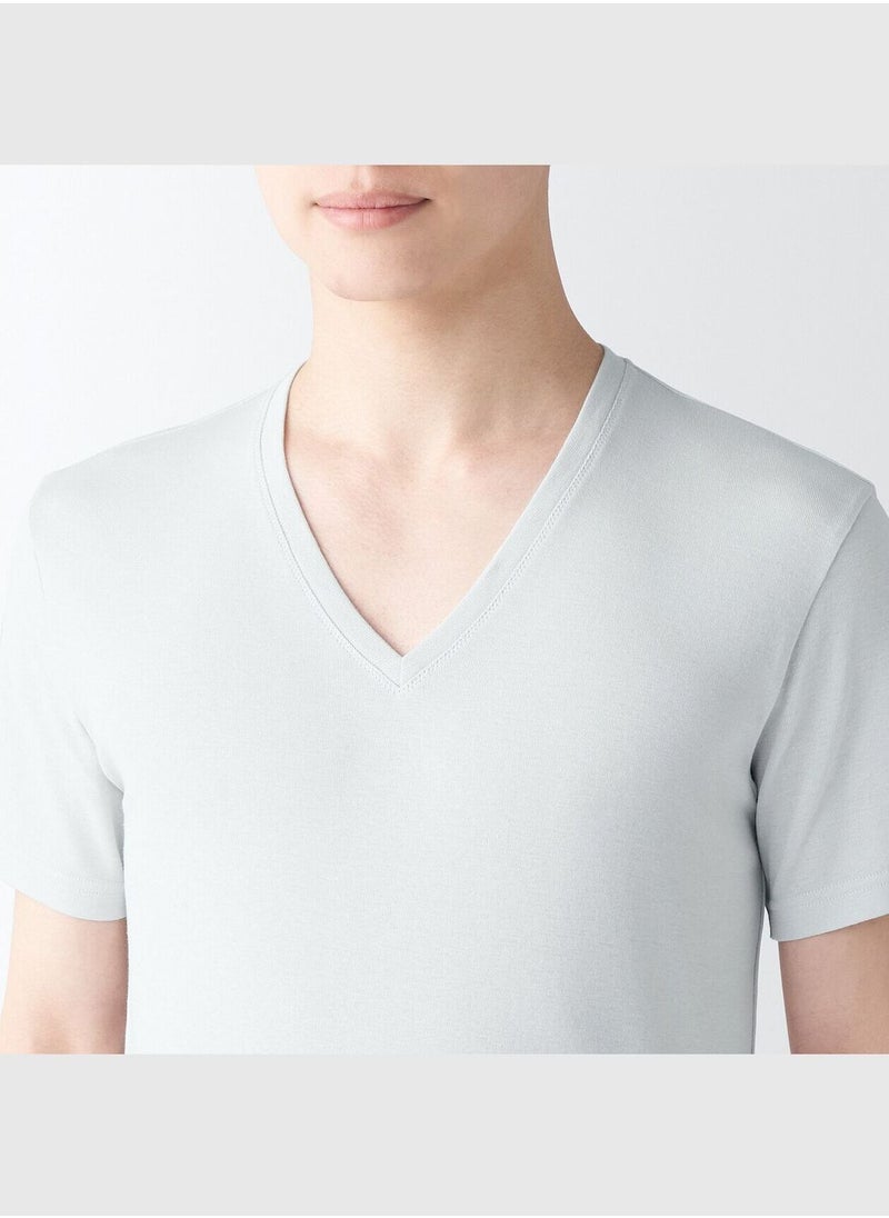 Moisture Wicking Cotton V Neck Short Sleeve T-Shirt