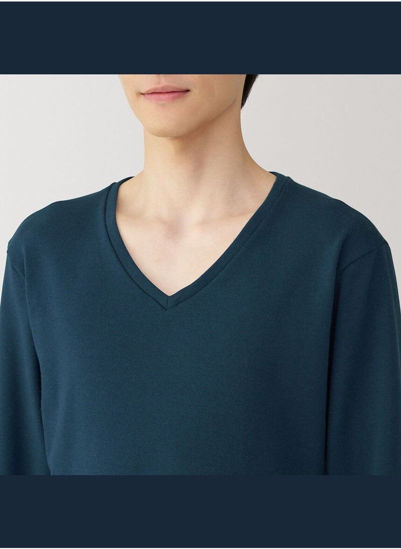 Warm Cotton And Wool V Neck Long Sleeve T-Shirt