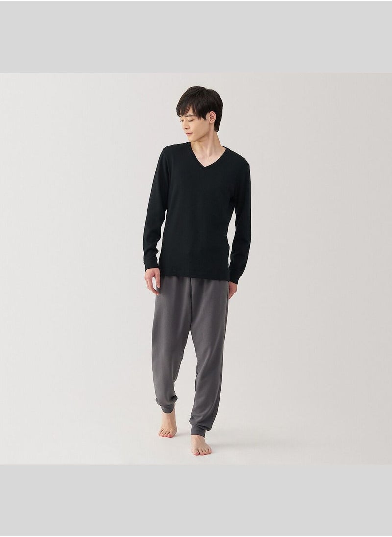 Warm Cotton And Wool V Neck Long Sleeve T-Shirt