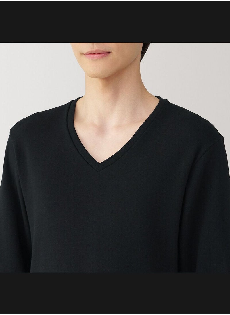 Warm Cotton And Wool V Neck Long Sleeve T-Shirt