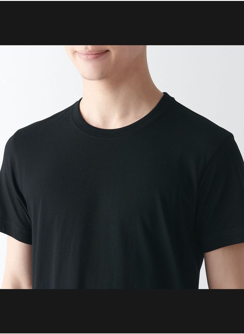 Side Seamless Cotton Crew Neck T-Shirt - 2 Pcs