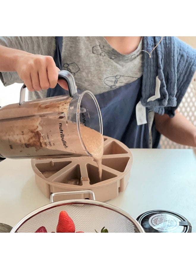 Slices Cake Silicone Mold  Woody Brown