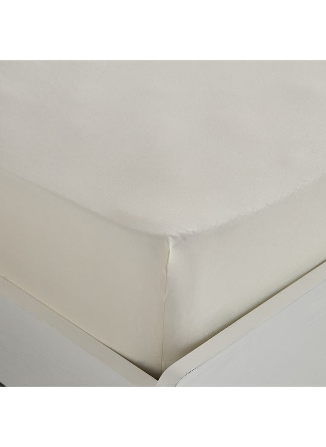 Essential Cotton Double Fitted Sheet 140 x 200 x 36 cm