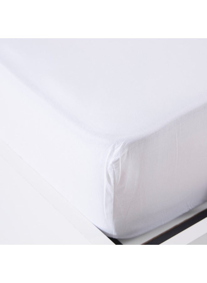 Ballina Solid Cotton Queen Fitted Sheet 200 x 33 x 150 cm