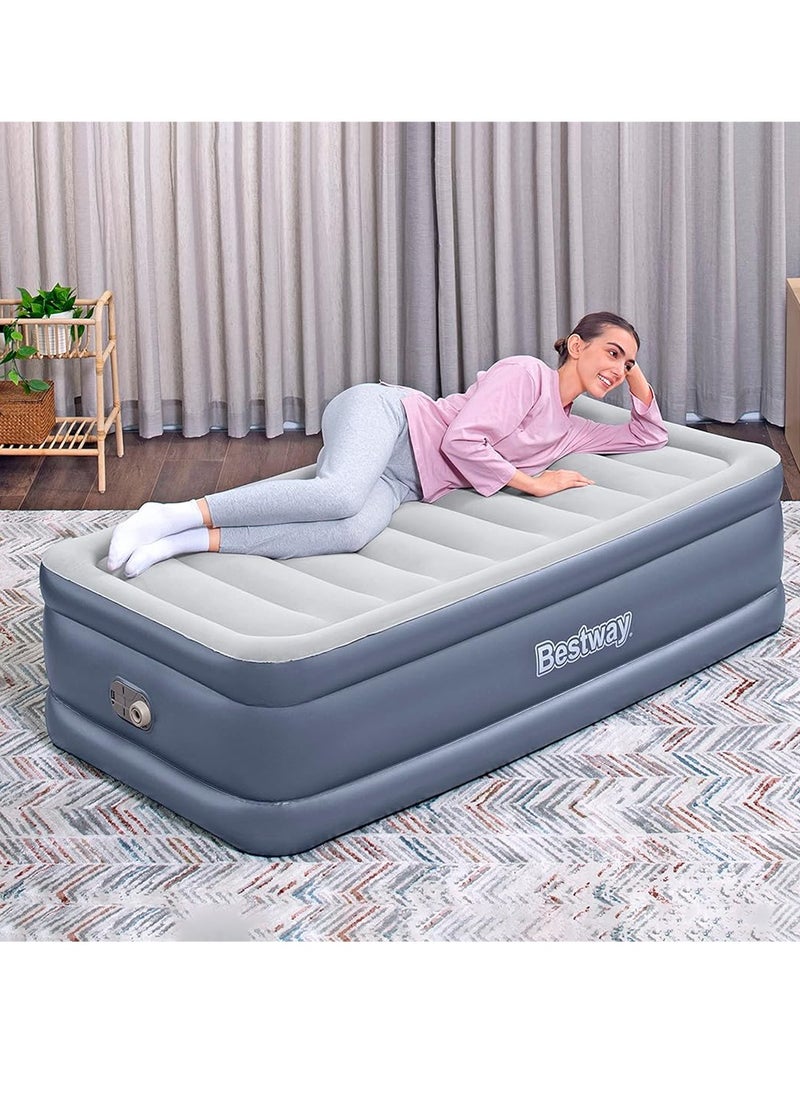 Air Mattress Twin with Built-in AC Pump and Antimicrobial Coating, Bestway 75