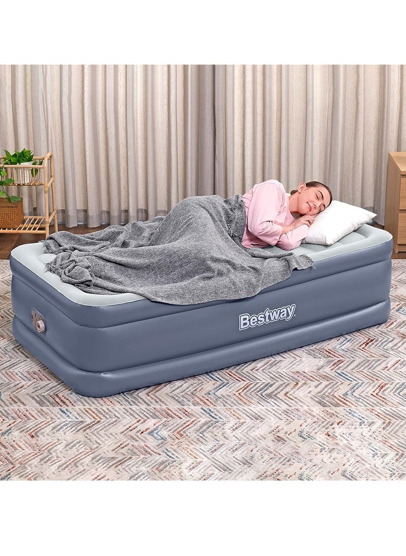 Air Mattress Twin with Built-in AC Pump and Antimicrobial Coating, Bestway 75