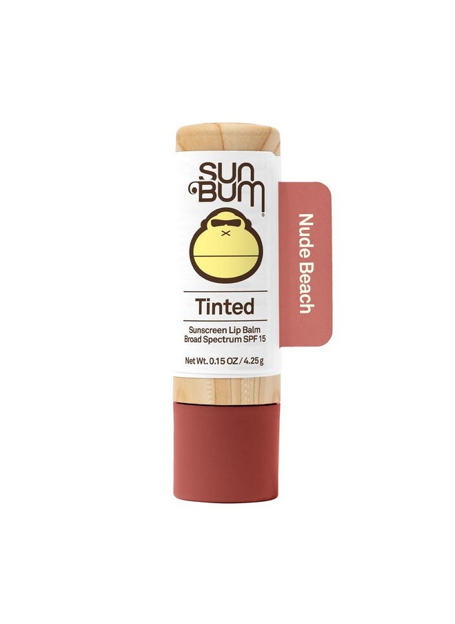 Sun Bum Tinted Lip Balm Nude Beach | SPF 15 | UVA / UVB Broad Spectrum Protection | Sensitive Skin Safe | Hypoallergenic, Paraben Free | Ozybenzone Free | 0.15 Oz