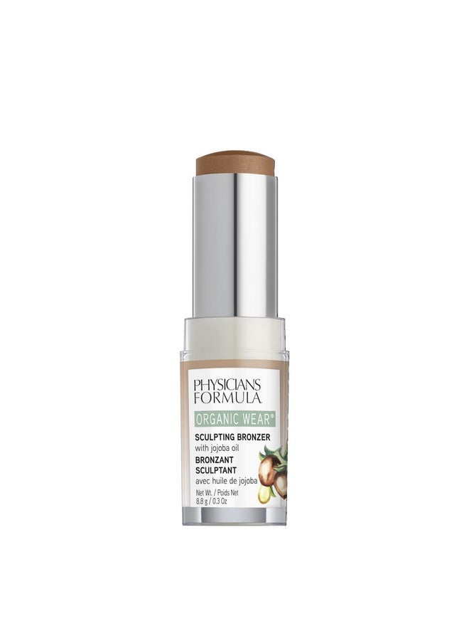 Physicians Formula Organic Wear All Natural Sculpting Face Bronzer Makeup Stick Toffee, Dermatologist Approved