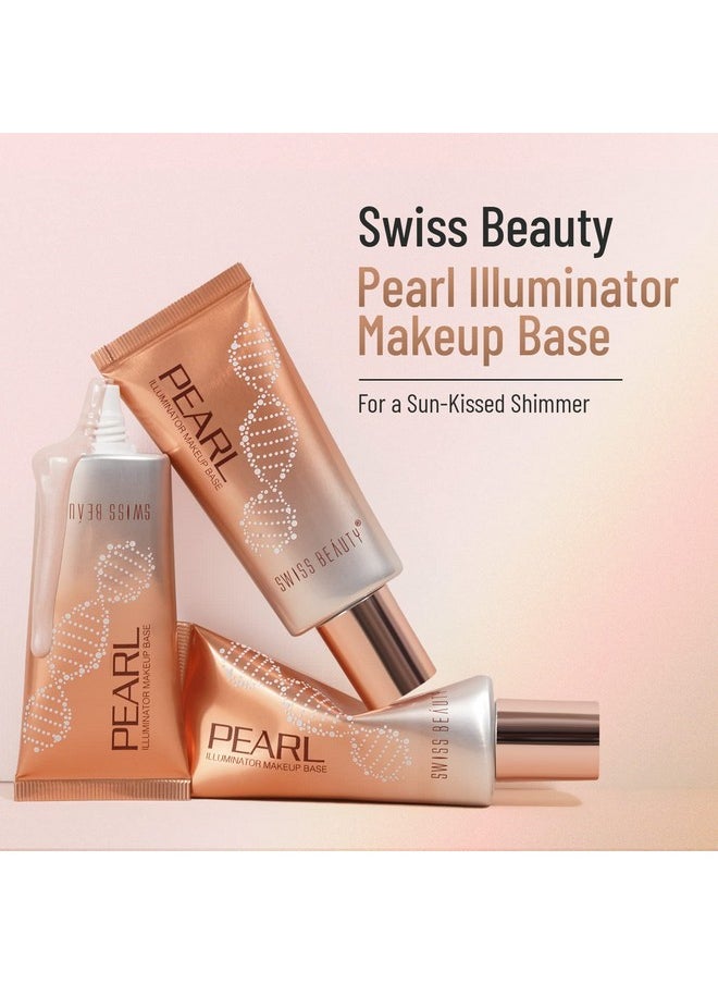 Swiss Beauty Pearl illuminator Makeup Base Liquid (Silver Pink, 35 g)