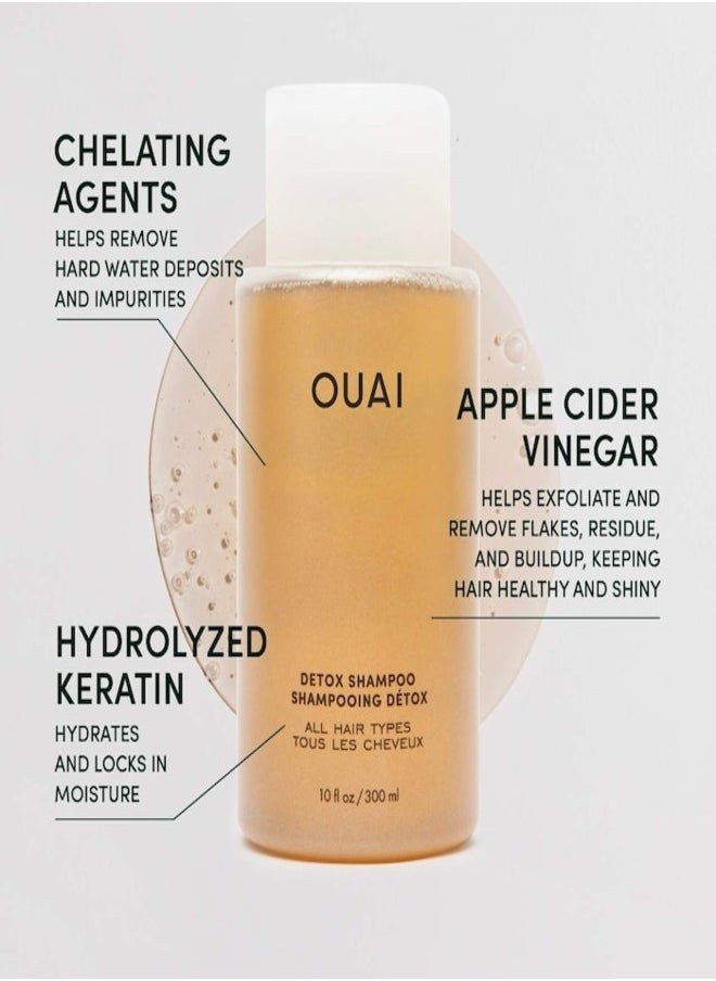 OUAI Detox Shampoo - Deep Cleansing & Clarifying Hair Care, 300ml