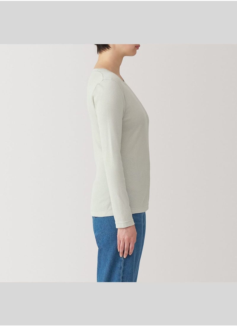 Soy Fiber Blend Ribbed Turtle Neck Long Sleeve T-Shirt