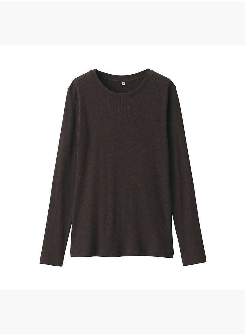 Soy Fiber Blend Ribbed Turtle Neck Long Sleeve T-Shirt