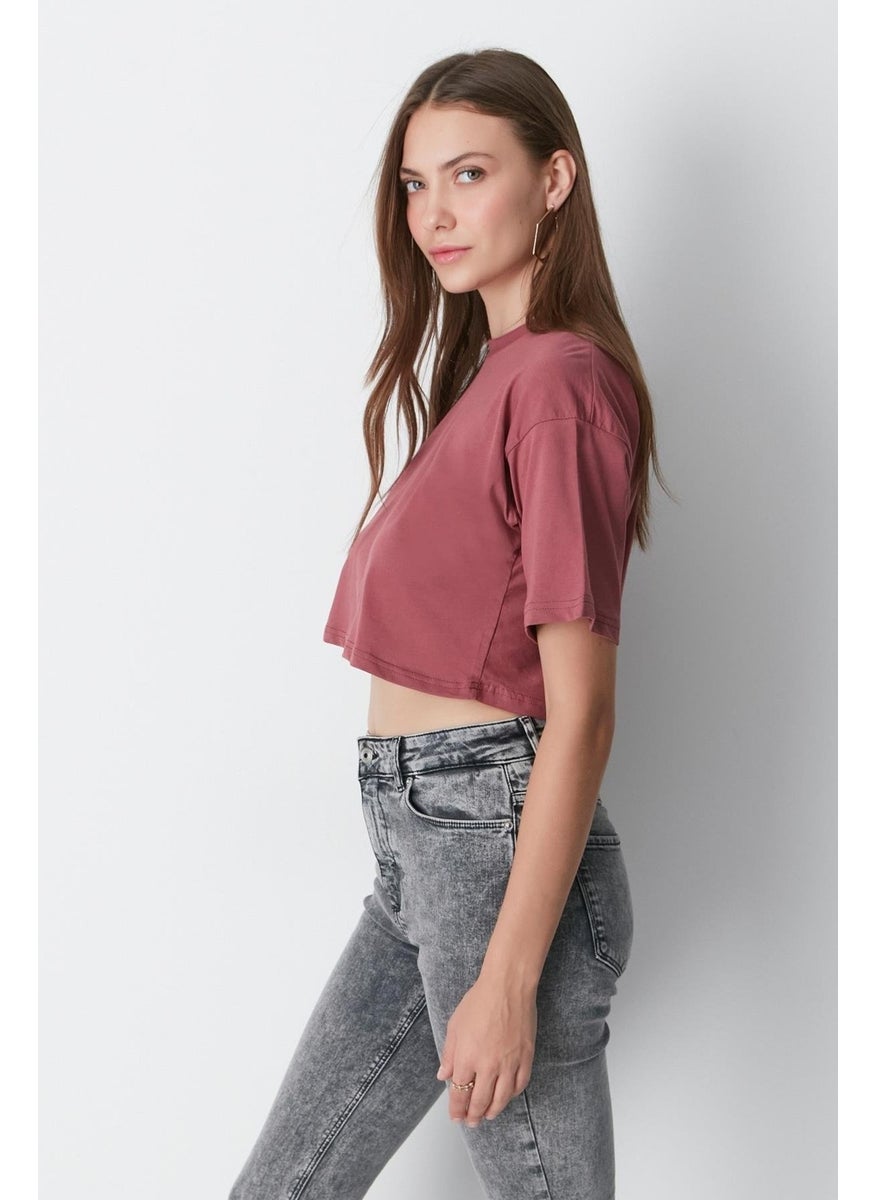 Crew Neck 2-Pack Crop T-Shirt 959 Almond/Dry Rose