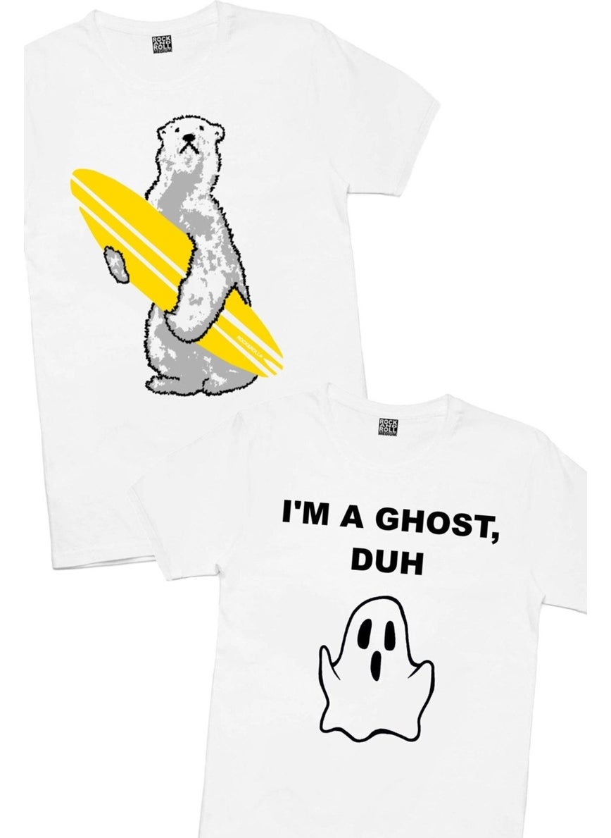 Cute Ghost, Polar Surf Women's 2-Piece Eco Pack T-Shirt