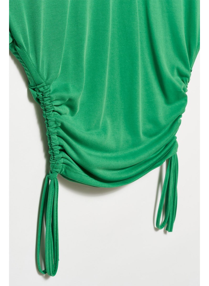 Side Lace Tshirt-Green