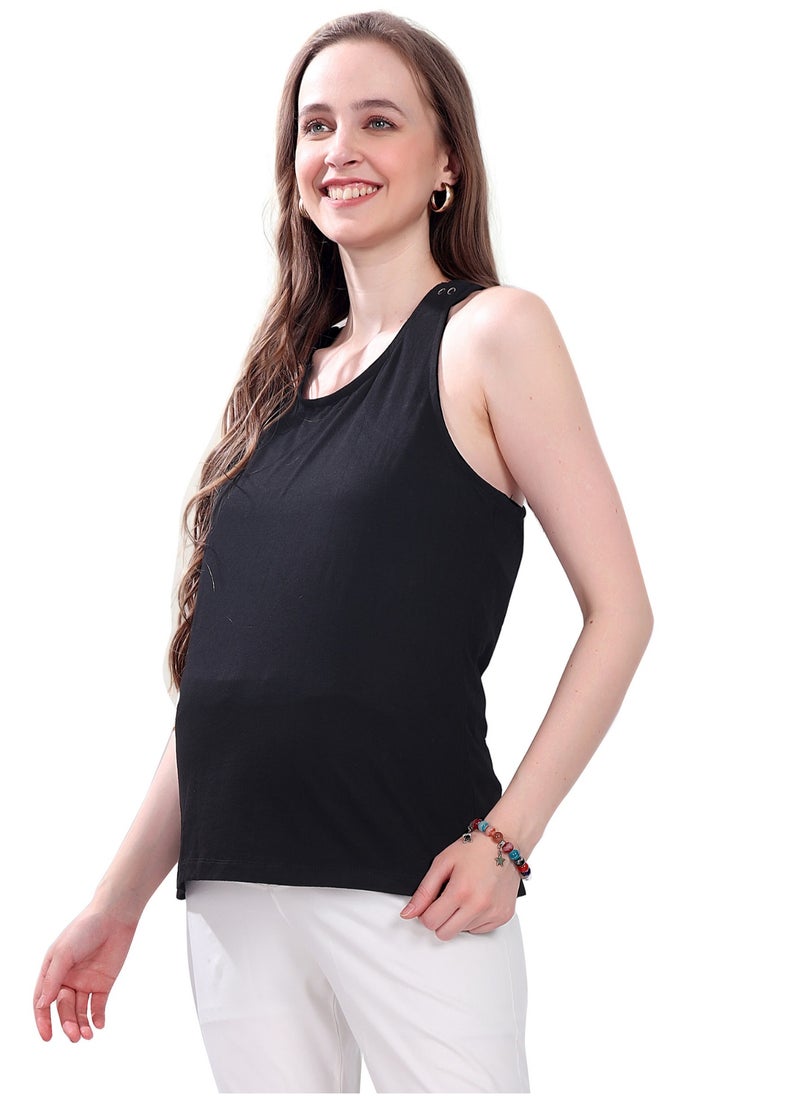 TUMMY Maternity and Nursing Tank Top Combo Pack  of 2