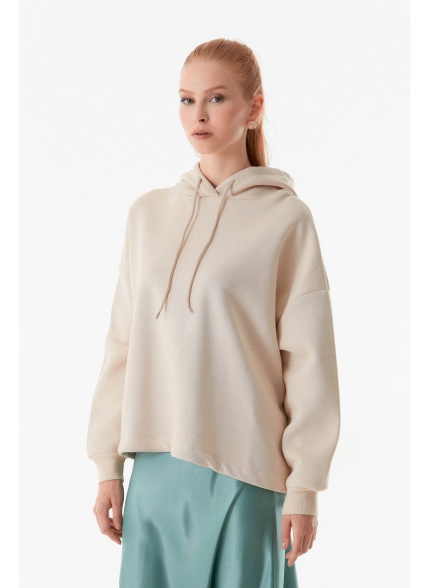 Basic Waist Stopper Hooded Sweatshirt