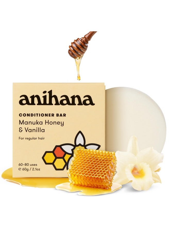 ANIHANA Conditioner Bar for Regular Normal Hair Clean Purifying Natural Healthy Look and Shine Paraben Free Manuka Honey and Almond 2.1 oz