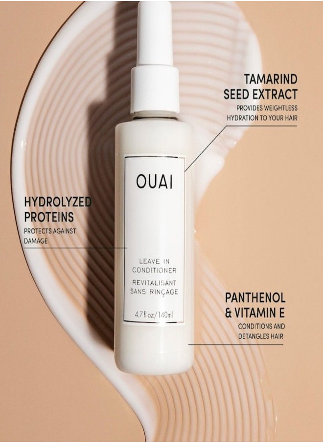 OUAI Leave-In Conditioner 140ml - Detangling, Hydrating, and Heat Protectant Spray