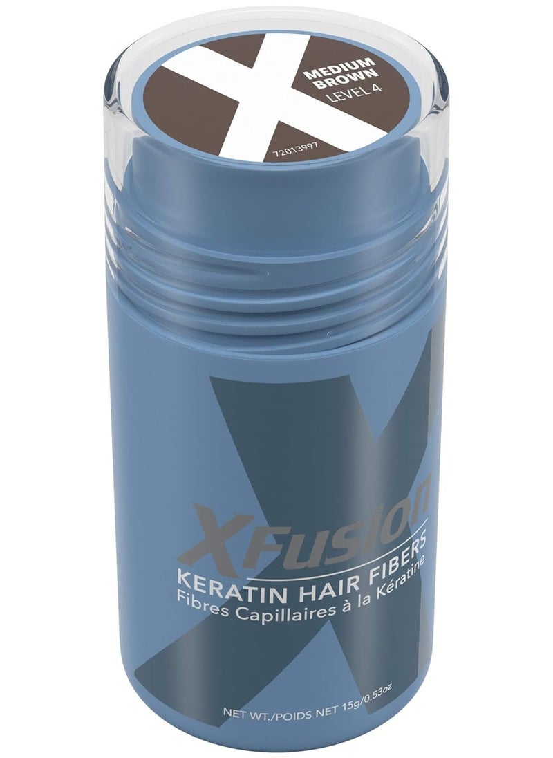 XFusion Keratin Hair Fibers - Medium Brown (15G)