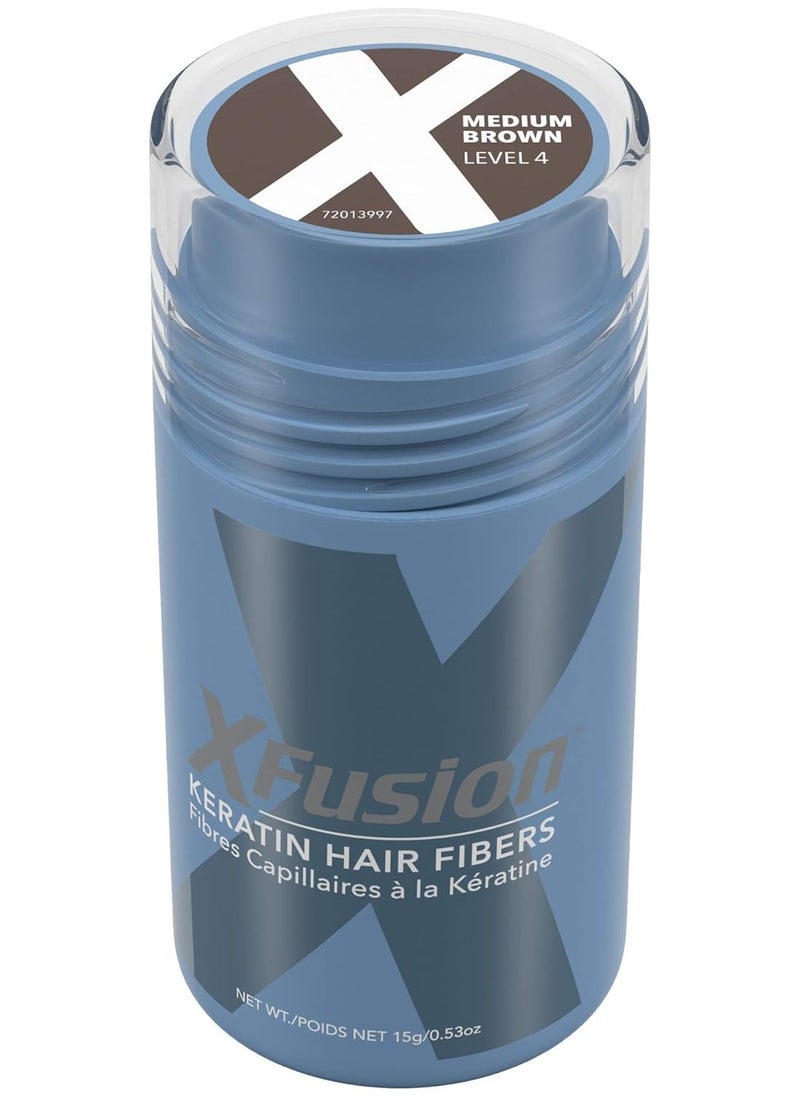 XFusion Keratin Hair Fibers - Medium Brown (15G)