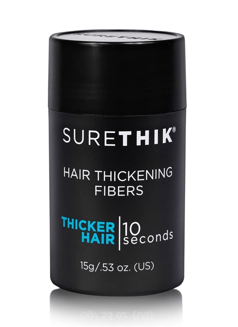 SURETHIK Hair Fibers for Thinning Hair, Building Hair Fibers to conceal thinning hair, Instantly Fuller Looking Hair for Men & Women, Dark Brown, 15g