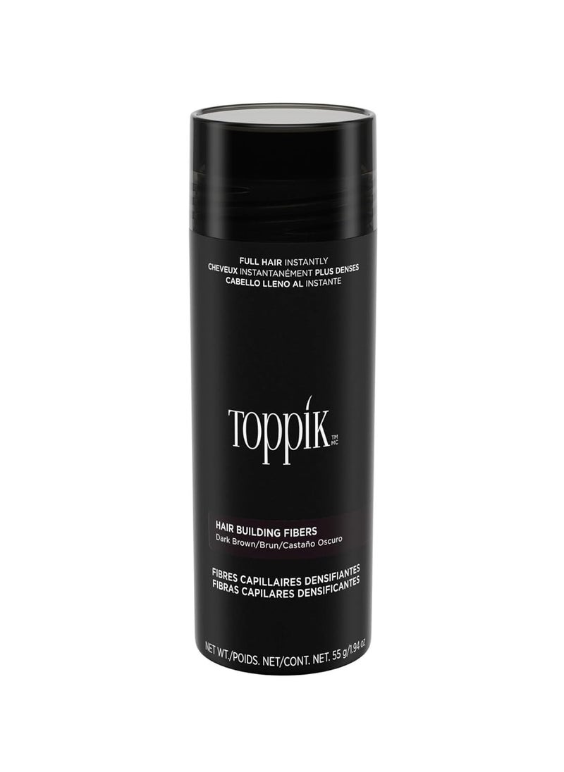 Toppik Hair Building Fibers, White, 55g | Fill In Fine or Thinning Hair | Instantly Thicker, Fuller Looking Hair | 9 Shades for Men Women