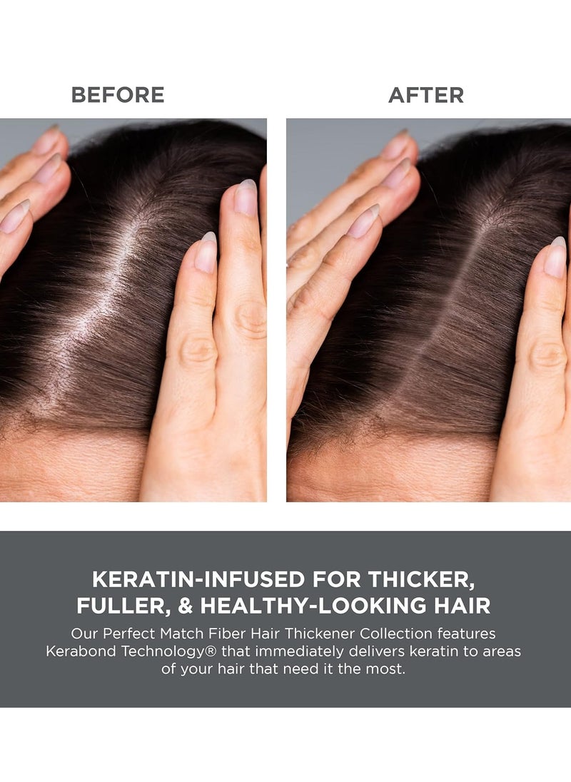 Keratherapy Keratin Infused Perfect Match Fiber Hair Thickener Spray, Dark Brown to Black, 4 fl. oz., 140 ml - Volumizing, Thickening, & Concealing Hairspray for Scalp Coverage, Roots & Thinning Areas