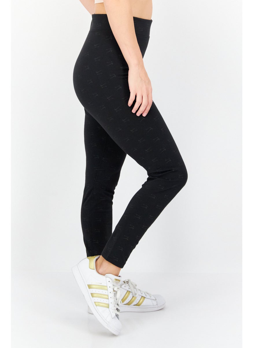 Women Tight Fit Training Leggings, Black