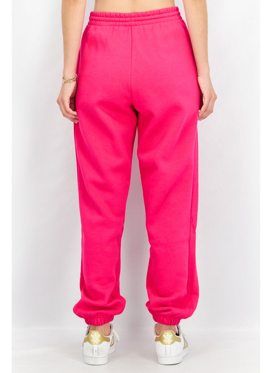 Women Sportswear Fit Embroidered Logo Jogger Pants, Fuchsia