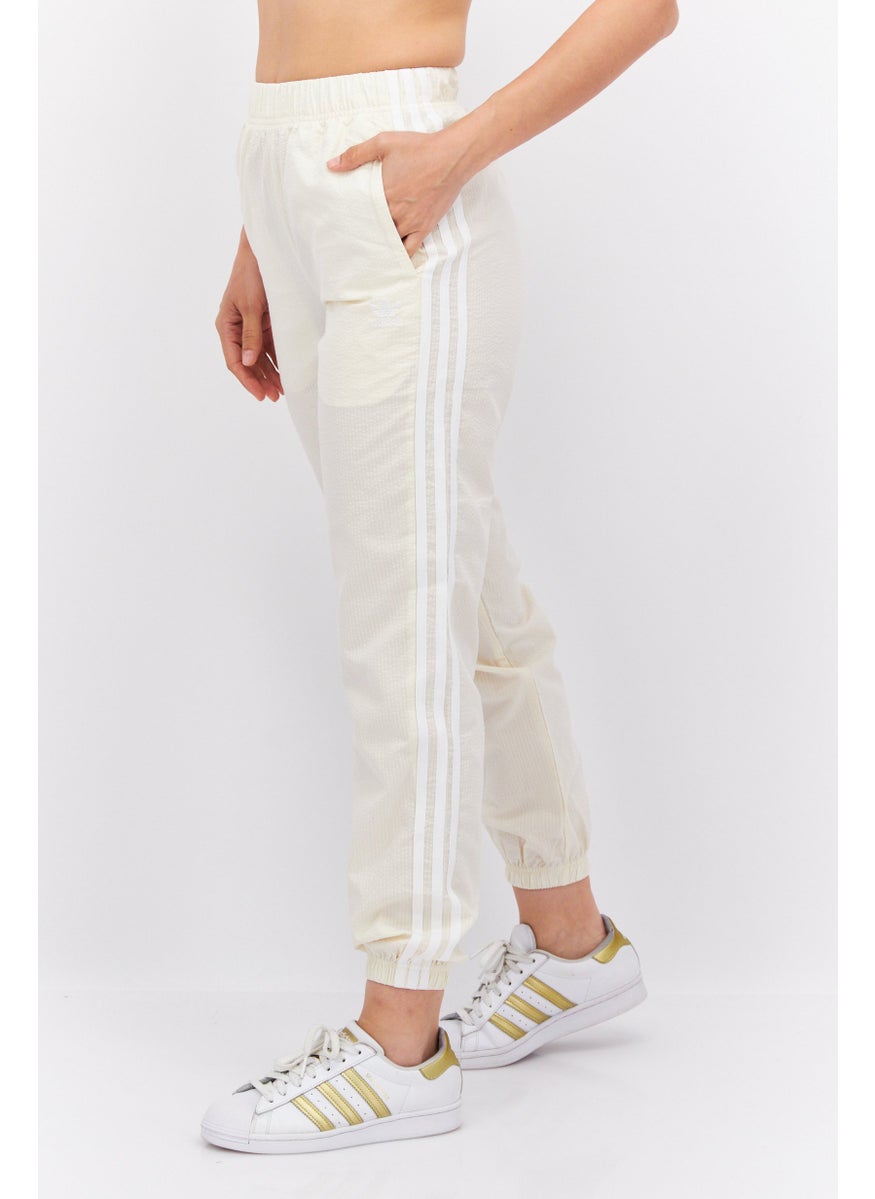 Women Sportswear Fit Training Sweatpants, Cream/White