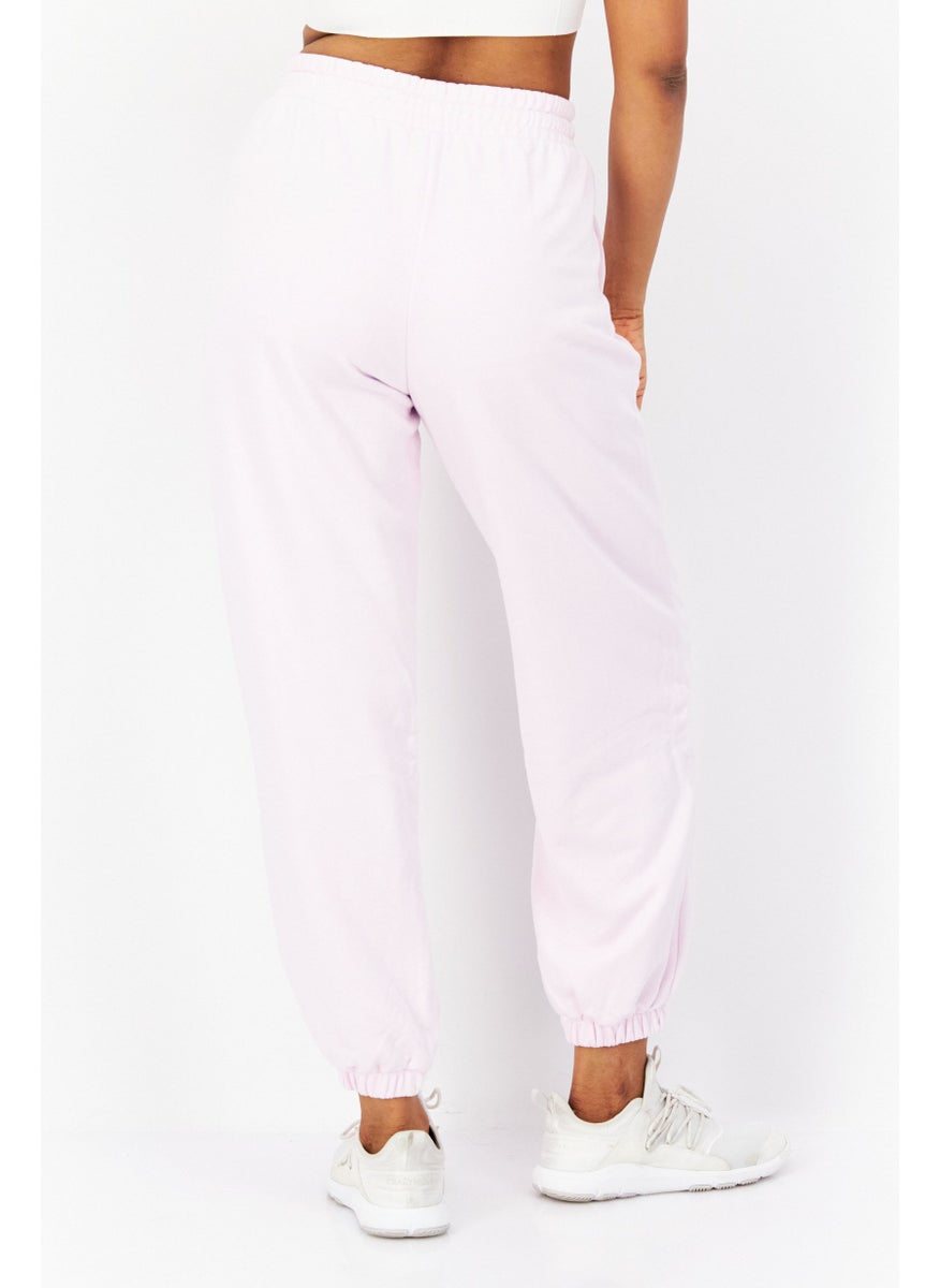 Women Loose Fit Brand Logo Outdoor Sweatpants, Pink